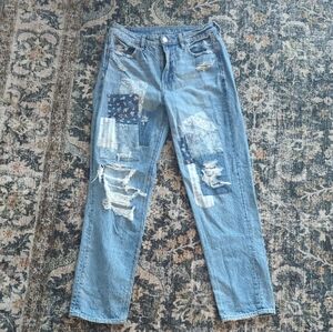 American Eagle Outfitters Blue Distressed Jeans
